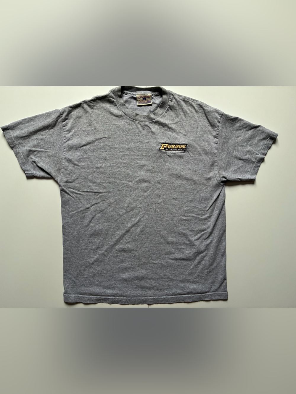 Vintage Purdue Boilermakers Gray Short Sleeve T-Shirt - Embroidered- Size XL
